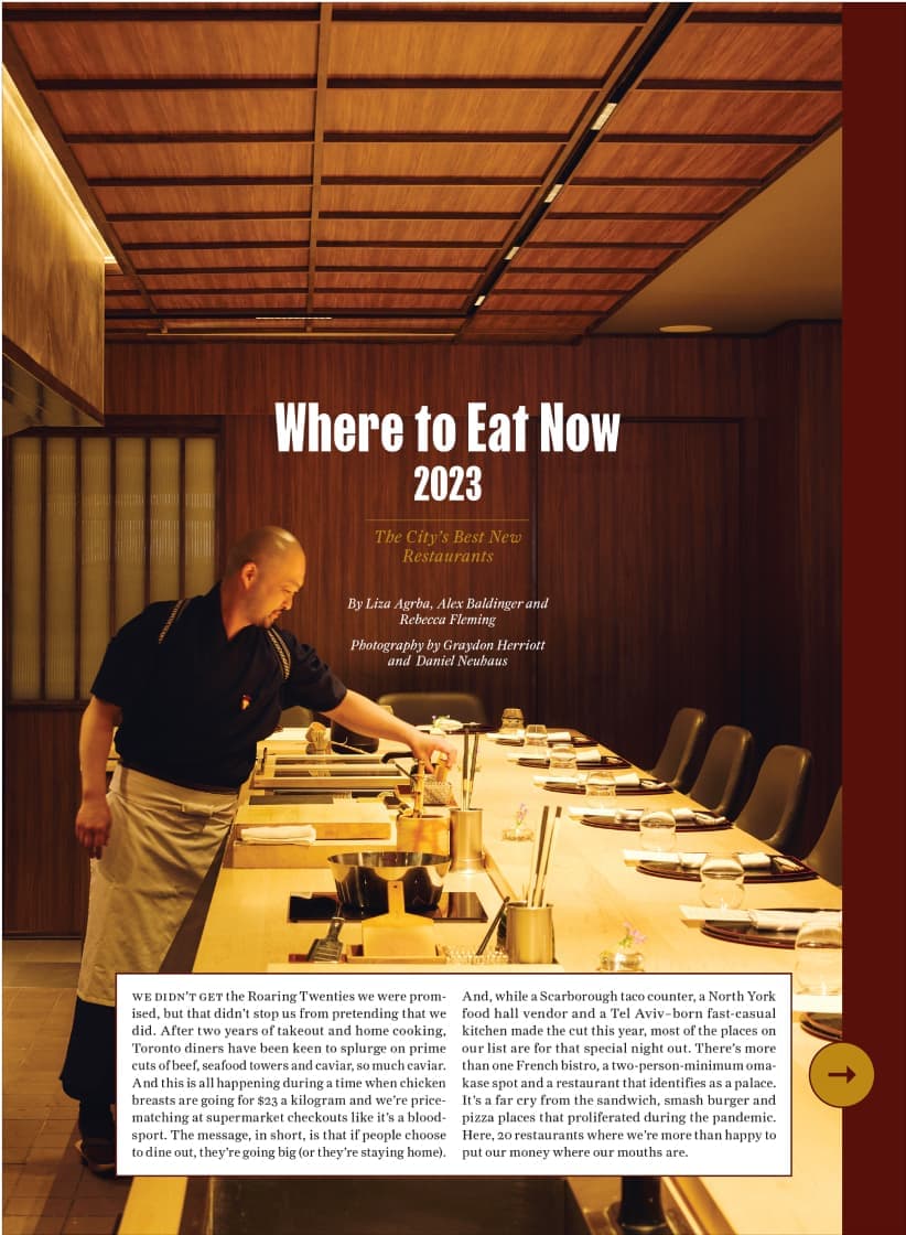 Image from Toronto Life magazine designed by Stephanie Firka.